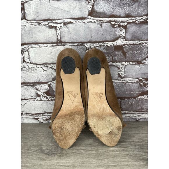 Pepe Jimenez Brown Suede Leather Bow Pointed Toe Heels Women’s Sz 7M US/37.5EU - Picture 11 of 16